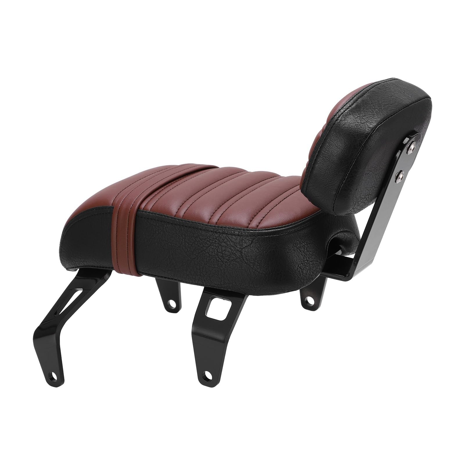 Reemplazo de Kits de Asiento de Pasajero Trasero con Respaldo, Accesorios de Motocicleta, para Indian Scout Bobber 2018-2023 (Marrón)