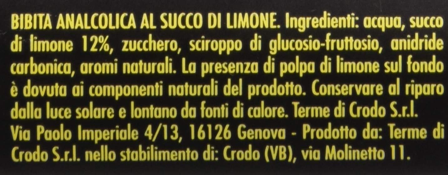 Italian Gourmet Lemonsoda Limonata Italiana Slim-Dosen Zitrone 48 x 330ml | Agrumi di Sicilia, spritzig; bibita gassata per eventi, ufficio e minibar, Gesamtnettogewicht 15,84 L + Kostenlos Polpa 400g