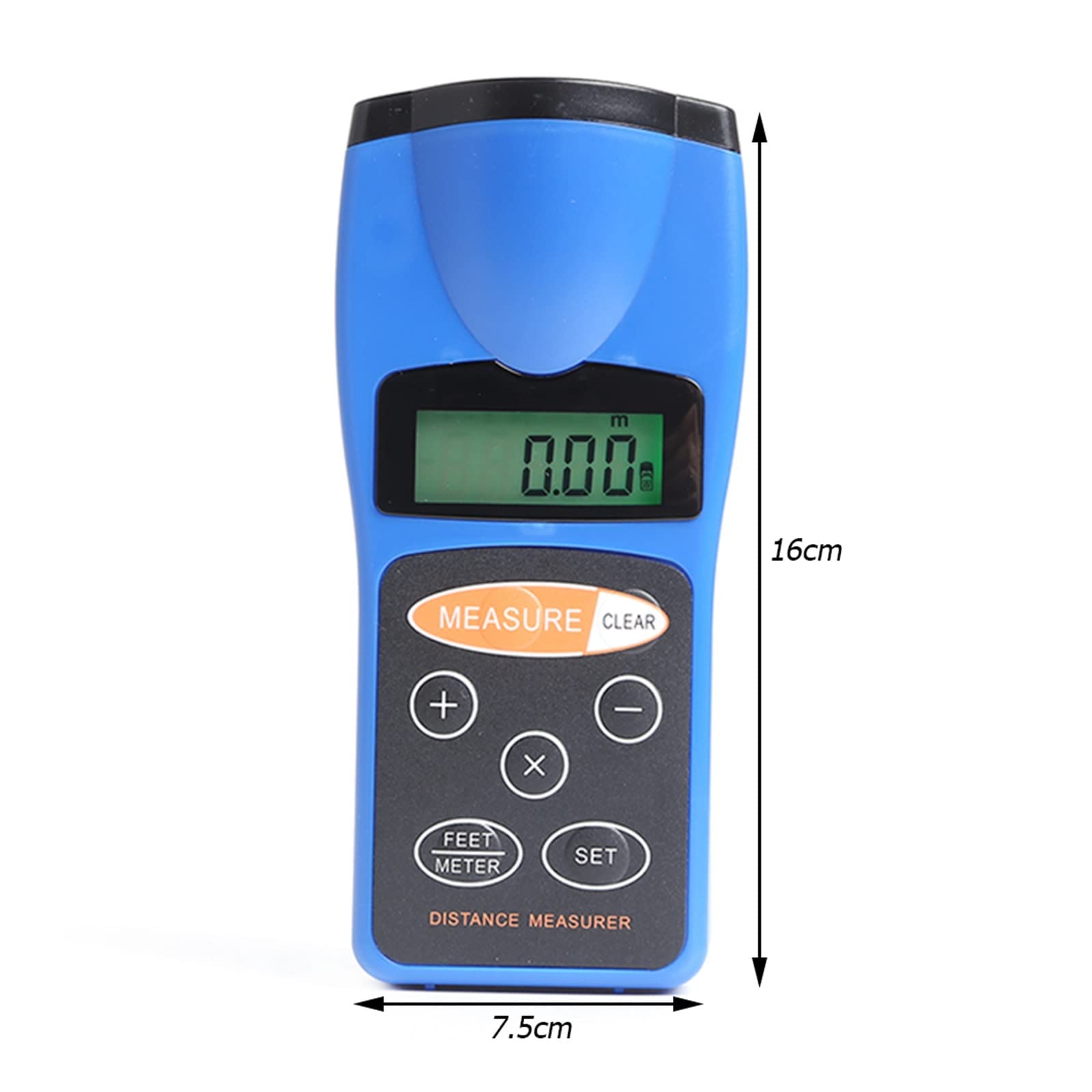 Medidor de área terrestre CP-3007 Medidor de distancia láser ultrasónico Pantalla LCD Telémetro láser multifunción Promociones Regla de cinta láser Herramientas de prueba Medir distancia, área y