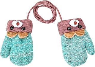 yinuiousory Baby Outdoor Winter Süß Hase Handschuhe Mit Hängendem Seil Warme Wasserdichte Winddichte Fäustlinge Für Jungen...