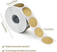 Vista 4 de 1 rollo de 1000 calcomanías redondas de 1 pulgada, etiquetas autoadhesivas para boletos de lotería, manualidades, juegos de rifa, creación