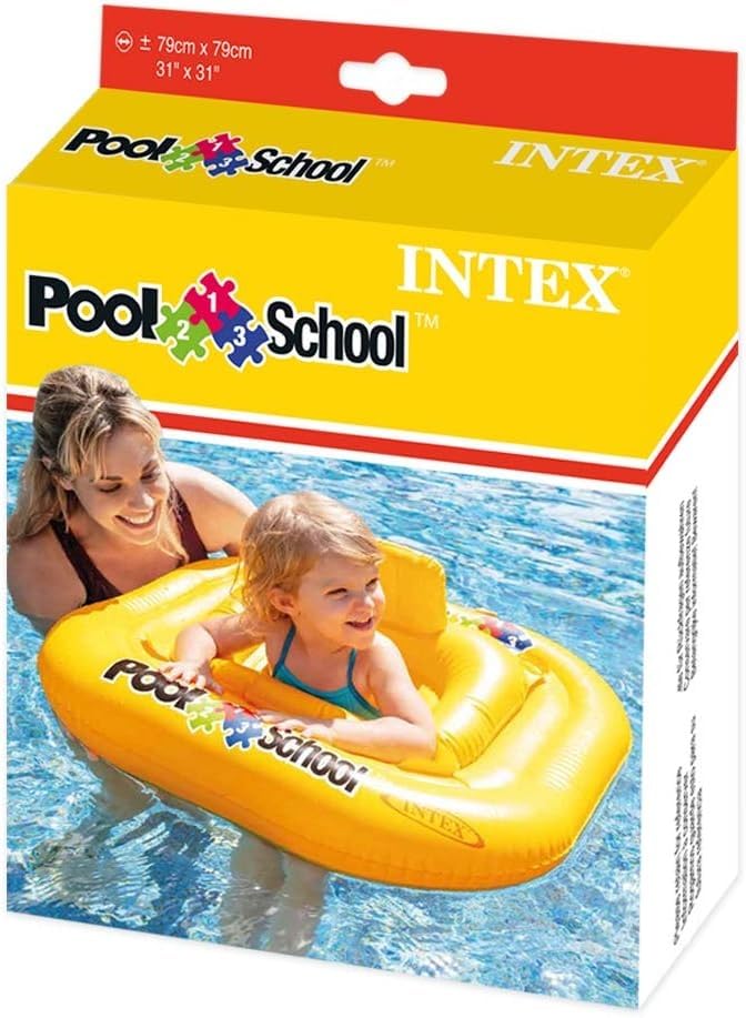 79x79cm Inflatable Pool Seat for Babies PVC Kids Water Floaty Plastic Float Ring for 1-2 Years Old | Pool School Deluxe Baby Float Swim Tube Pack of 1 - Image 6 thumbnail