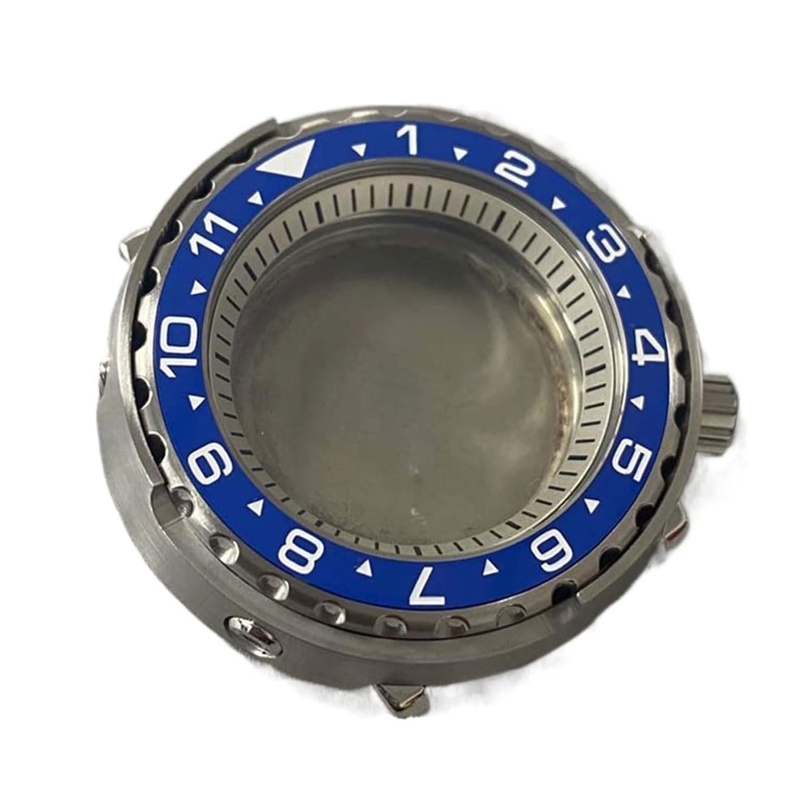 Obudowa zegarka ze stali nierdzewnej 45 mm ze szkłem mineralnym i ceramicznym pierścieniem wewnętrznym, do modyfikacji ruchu mechanicznego NH35/NH36