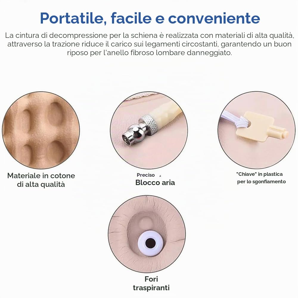 NEWFUN Fascia Lombare Supporto Schiena,Con pompa elettrica gonfiabile, Fascia Per La Schiena, Supporto gonfiabile alla schiena,per alleviare i dolori muscolari e prevenire,la correzione della postura