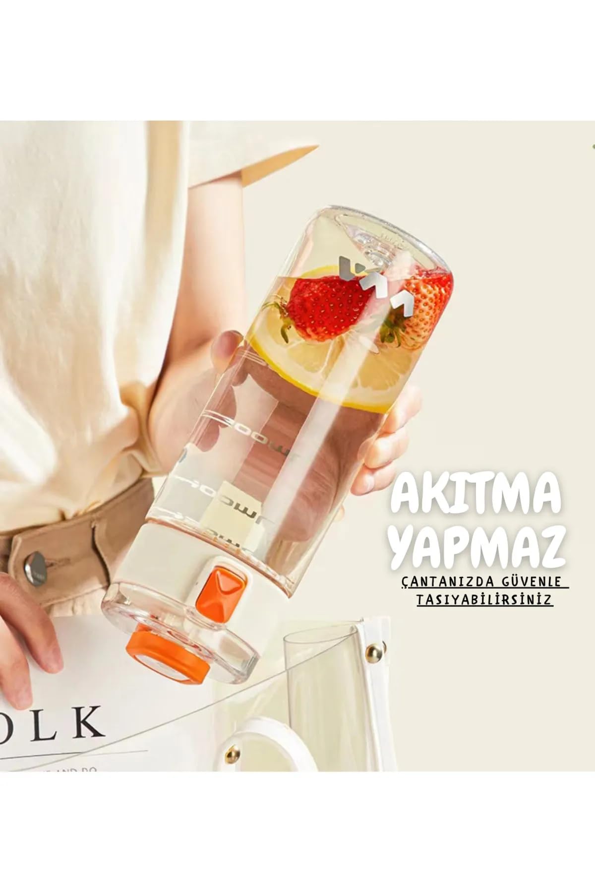 TKK 450ml Taşıma Kulplu Kilitlenebilir Kapak Ölçü Skalalı Rahat İçim Tritan Spor Matara (Siyah)