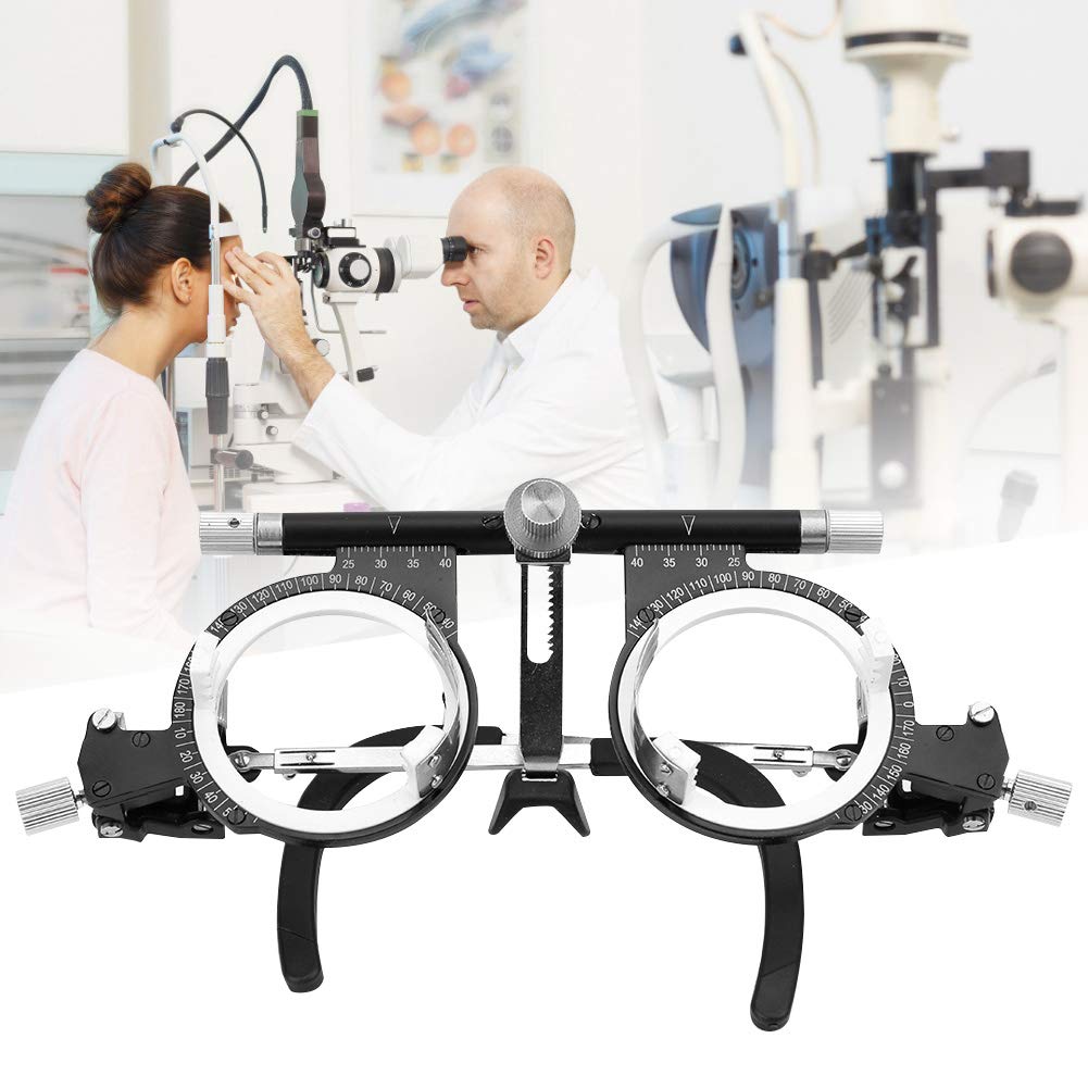 Occhiale di Prova Montatura per Optometria, Montatura di prova Montatura per lenti ottiche 50-80 mm Occhiali per test di optometria oculare regolabili (TF5080A)