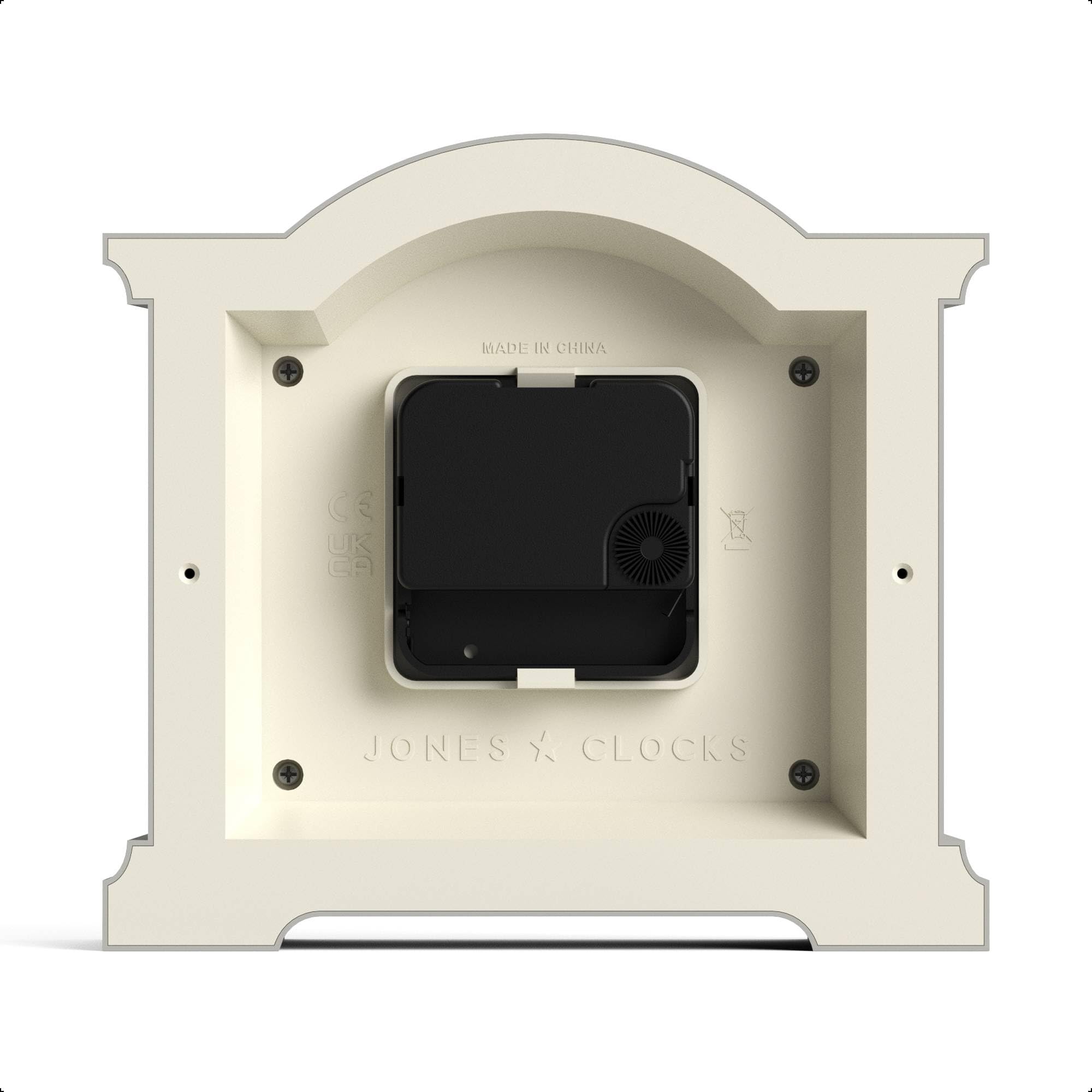 JONES CLOCKS® Kensington Kaminsimsuhr | Kleine Klassische bogenuhr | Salbeigrün | Stilvoll & zeitgenössisch | Ideal für Schreibtisch, kaminsims, bücherregal oder nachttisch