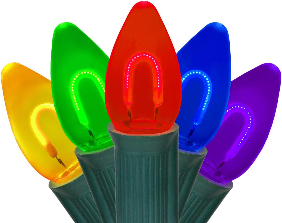 Wintergreen Lighting 15' FlexFilament LED Multicolor C7