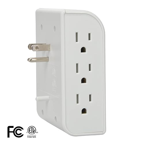 Miniatura 4 de Clear Power Protector de sobretensiones de 3 salidas laterales de 1200 julios con 3 puertos USB-A y cargadores USB-C de 1 puerto, CP30009