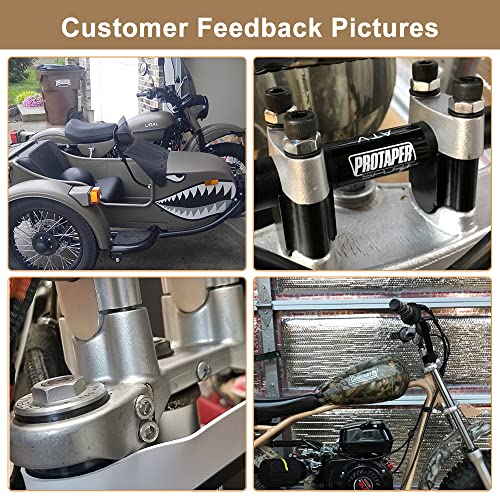 Petchor Nc 7/8" Handlebar Riser, Clamp Motorcycle Riser, Bars Kit Rise 30Mm Height, Compatible With Kawasaki Honda Suzuki Atv Dirt Bike Yamaha Mt-07 Mt-09 (Black) #TOP6