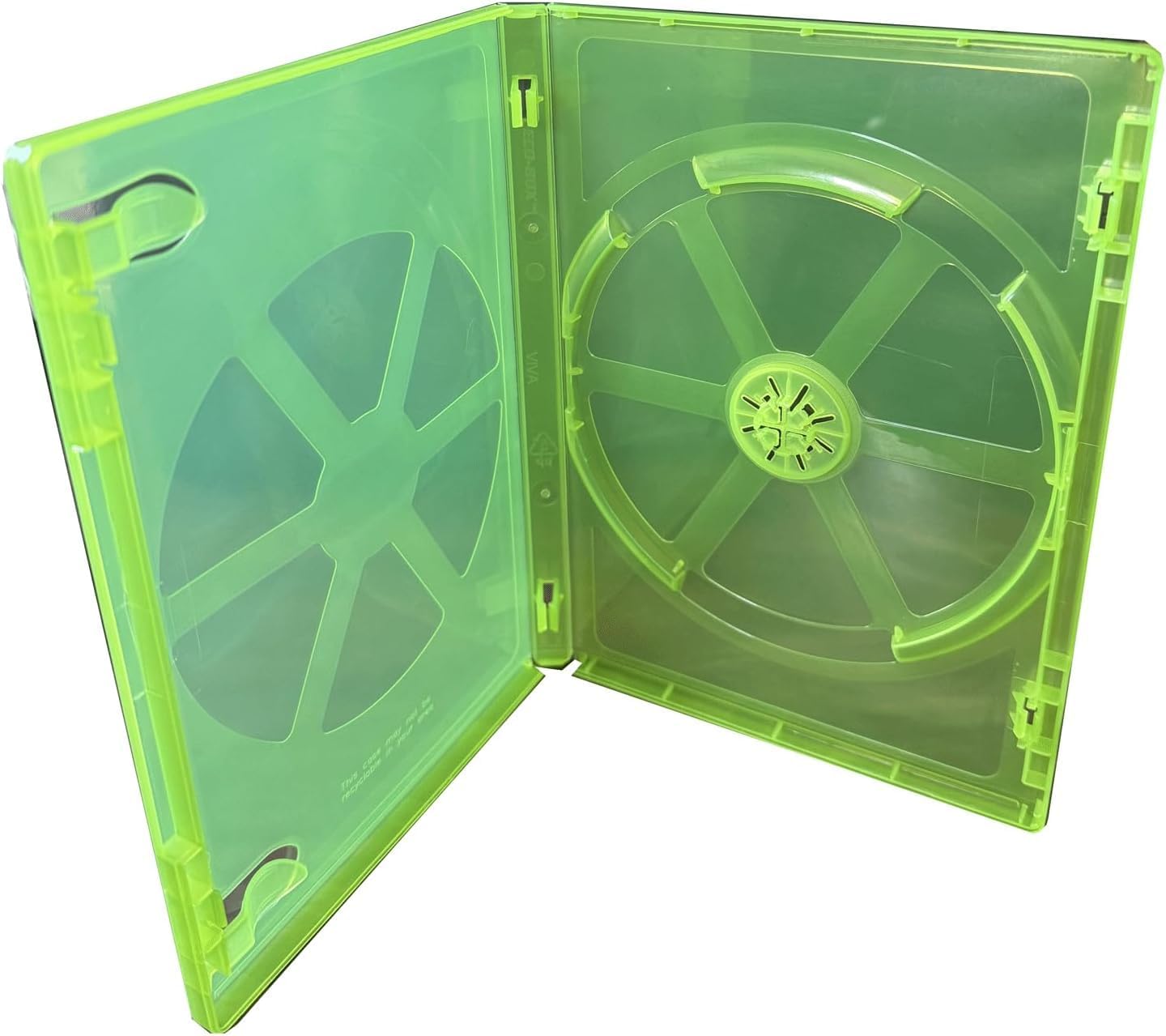 New Viva Brand 15mm Transparent Green DVD Case, X360 Game Storage, Single Disc Holder, 50 Pack