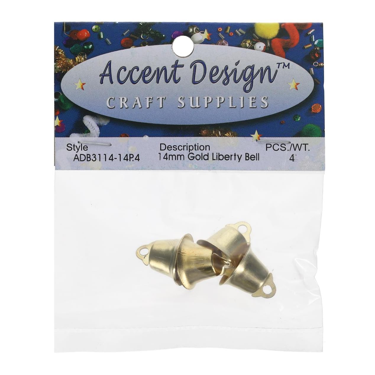 PA Essentials Liberty Bell 14mm 4pc Gold