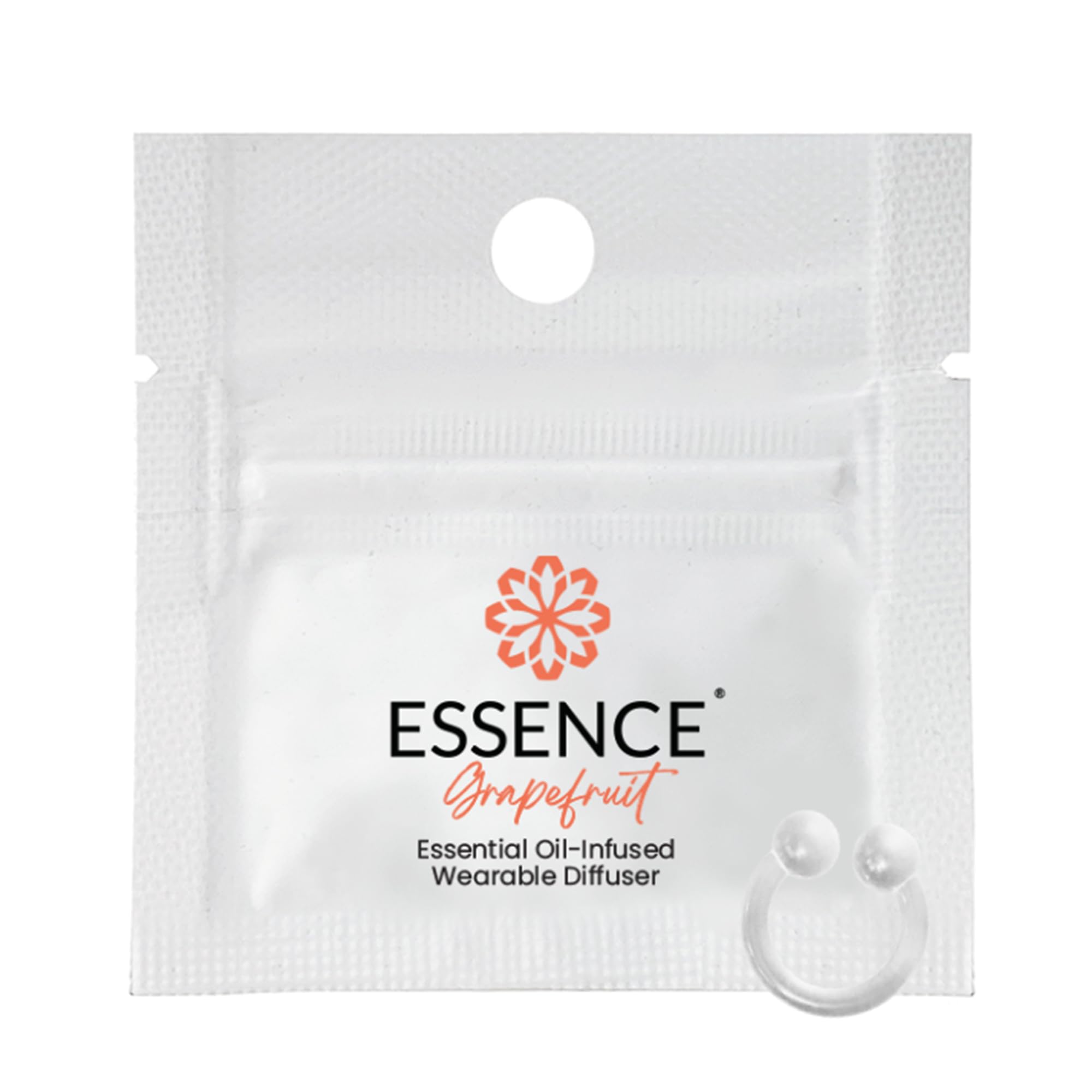 Essence Wearable Aromatherapy Nasal Diffuser – Grapefruit Essential Oil Nose Ring Silicone Inhaler for Stress & Mood Support - Made in USA & Travel-Friendly