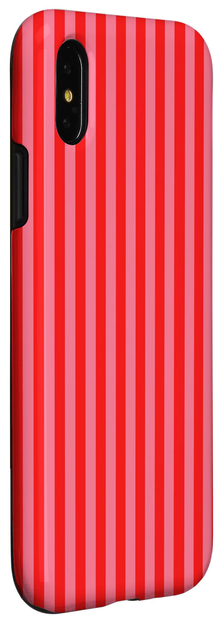 Retro Pink and Red Stripes Geometric Vertical Lines Pattern Case for iPhone X/XS - Image 3