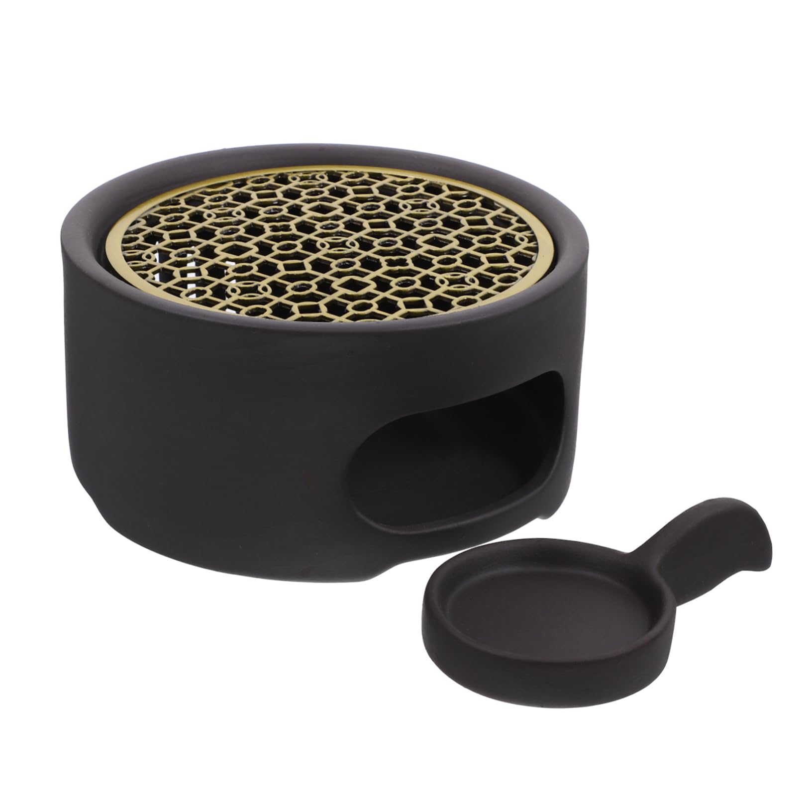 PRETYZOOM 1Set Stainless Steel Teapot Warming Heater with Tealight Holder Decorative Base for Tea Coffee and Milk Warmer Simple Design for Home Use and Present Giving