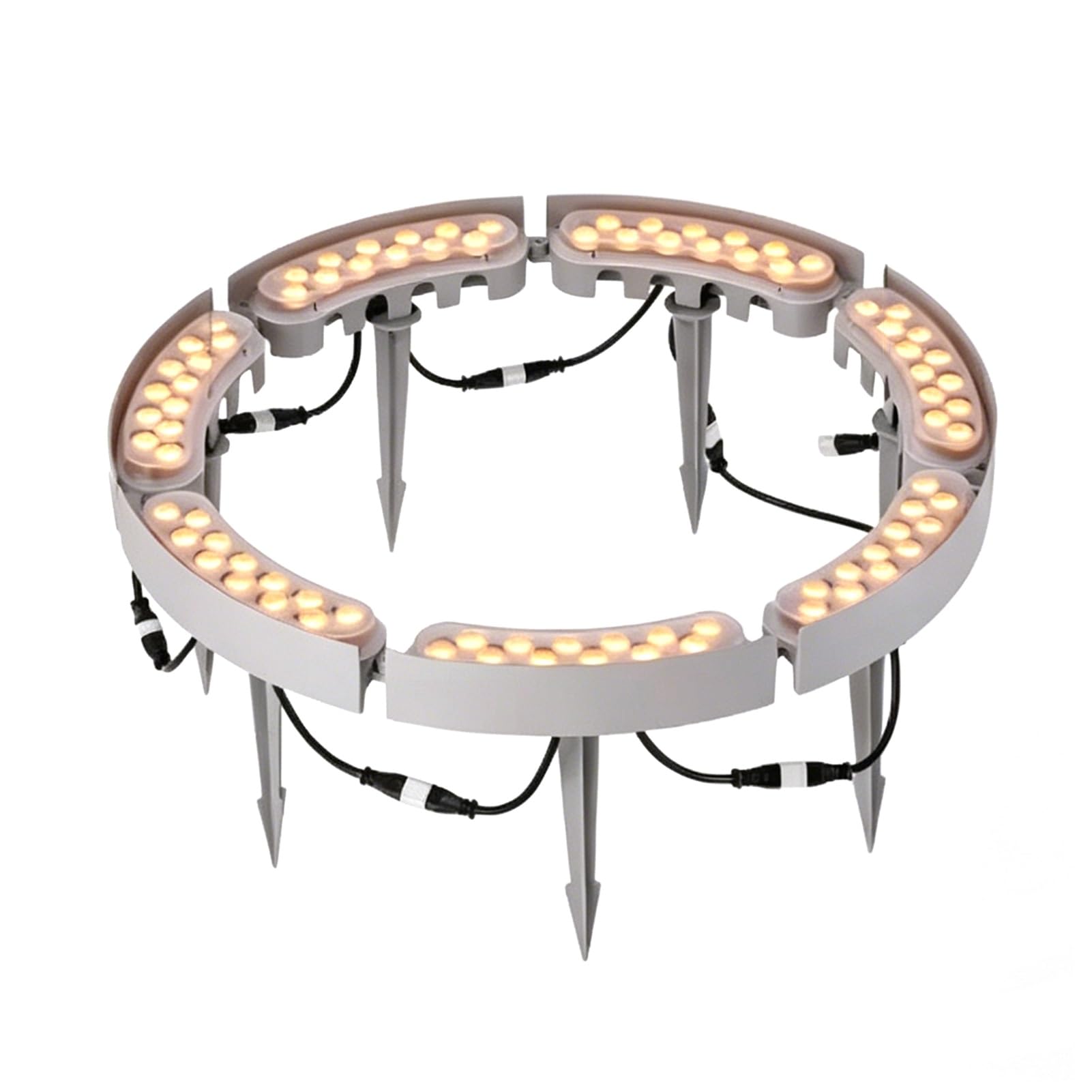 JCWGLY Low Voltage 24V Outdoor LED Tree Light IP65 Waterproof Ring Lights for Palm Tree and Plant Lighting, Uplighting Spotlights for Garden and Yard Landscaping(7 Lights)