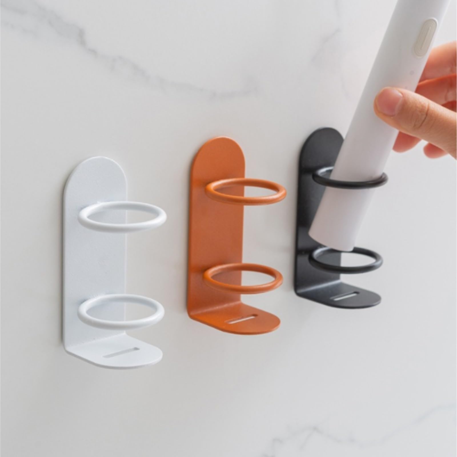 Portacepillos De Dientes para Baño Y Ducha Soporte De Pared For Cepillo Dientes For Baño, Sin Perforación, Suministros Aseo For(White)