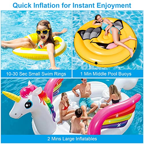 Gonfiatore Elettrico Portatile a Batteria 2 in 1