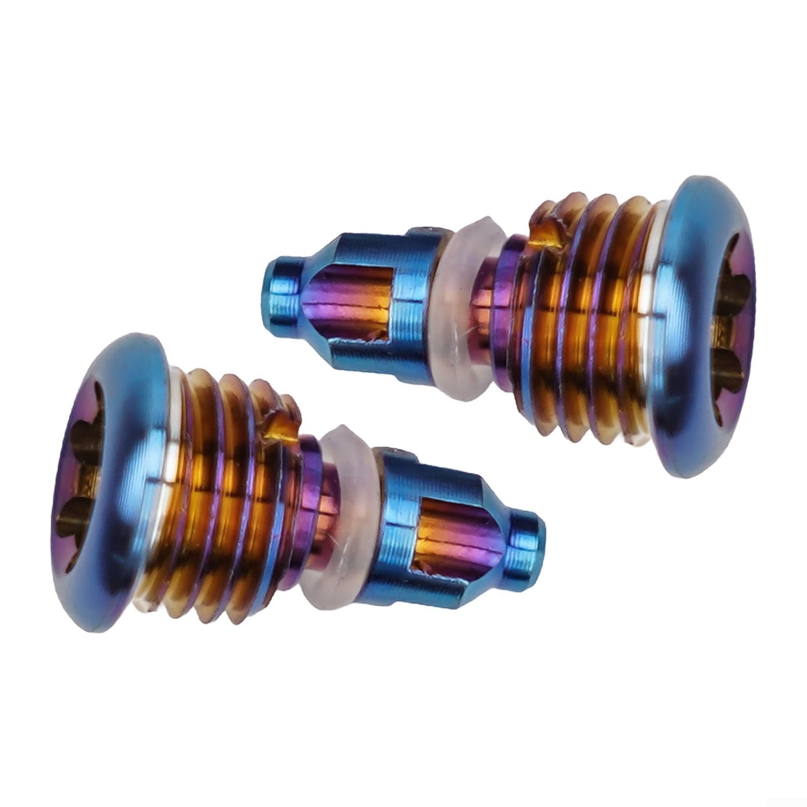 2PCS Bike Brake Lever Bleed Screws, Titanium-Alloy Bicycle Bolts With O-ring Fuel Tank, Oil Filling Hole Screw Fit For Magura MT2/MT4 Bike Parts Accessories(Blue)