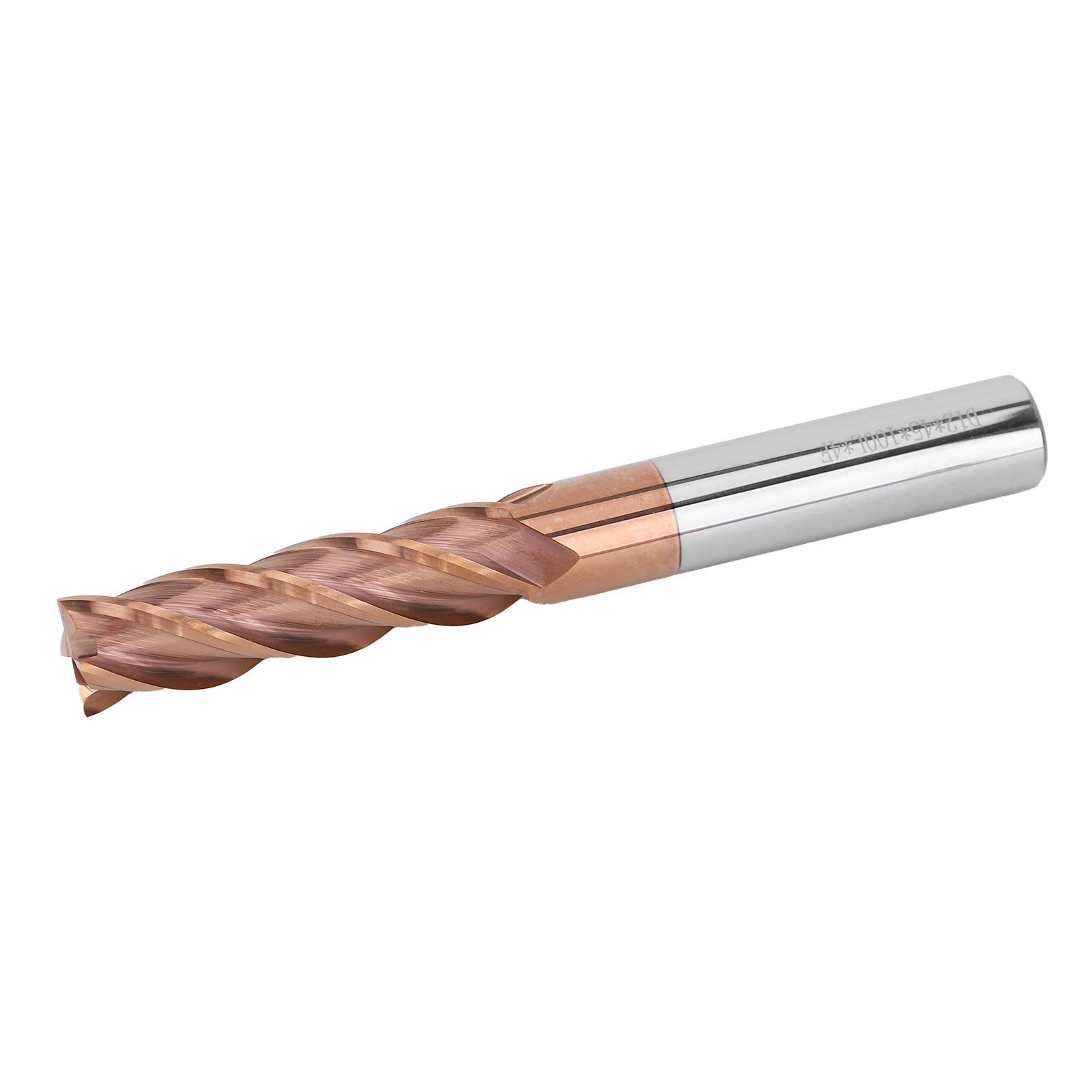 D12X45X100LX4F Acero de Tungsteno 4 flautas FLUTE FINAL, fresa para máquina de fresado CNC, corte de aluminio, corte fino, servicio largo