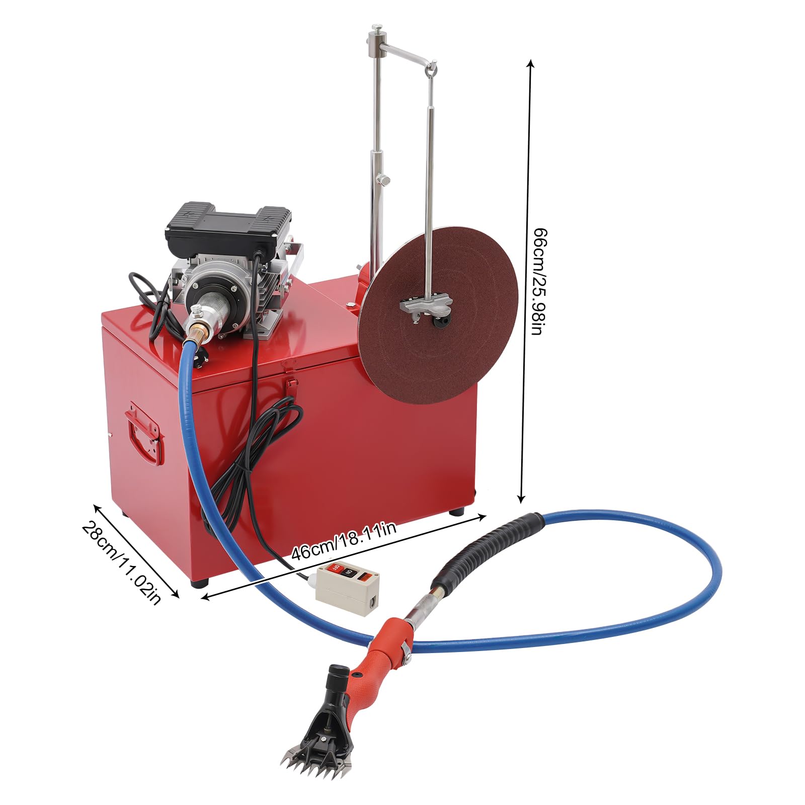 QIUTMER Electric Shearing Machine Clipper for Thick Hair Animals, 2 in 1 Shearing Machine - Shearing and Sharpening Blades, 550W 2800rpm for Sheep/Goats/Camel/Cattle