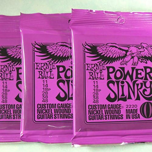 Ernie Ball 2220 Power Slinky Nickel Wound Set Electric Guitar Strings - 3 PACK