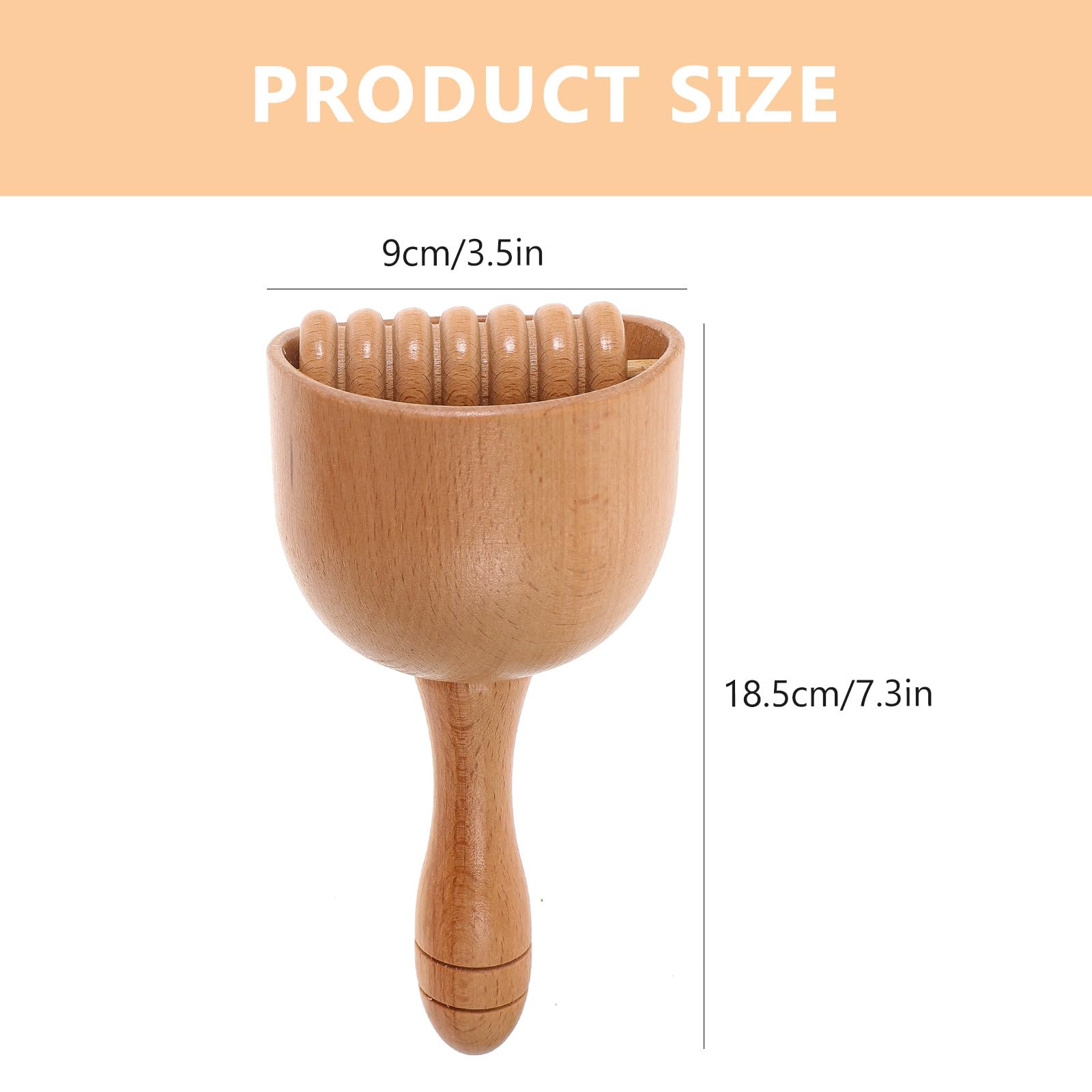 Herramienta de Masaje de Espalda de Madera, 2 Piezas, Ergonómica | Taza de Rodillo Manual, Diseño de Copa, Masaje Corporal Portátil, Uso Doméstico, Pack de 2