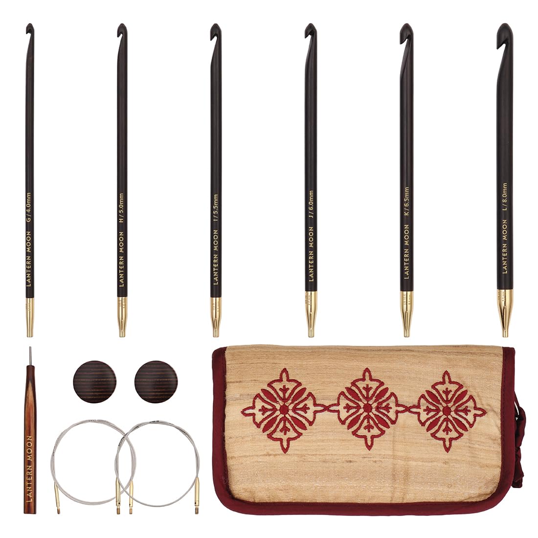Amazon.com: Lantern Moon Bequest Tunisian Crochet Hook Set | 6 US