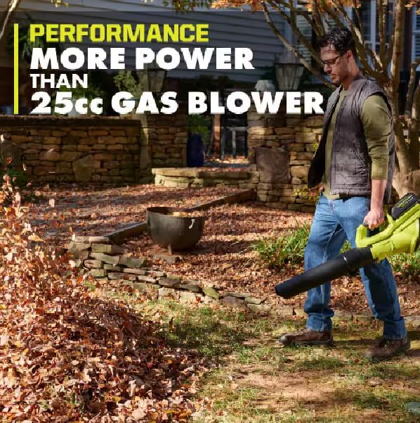 40V Cordless Leaf Blower, 120 MPH 550 CFM High Power, Includes 4.0Ah Battery & Charger