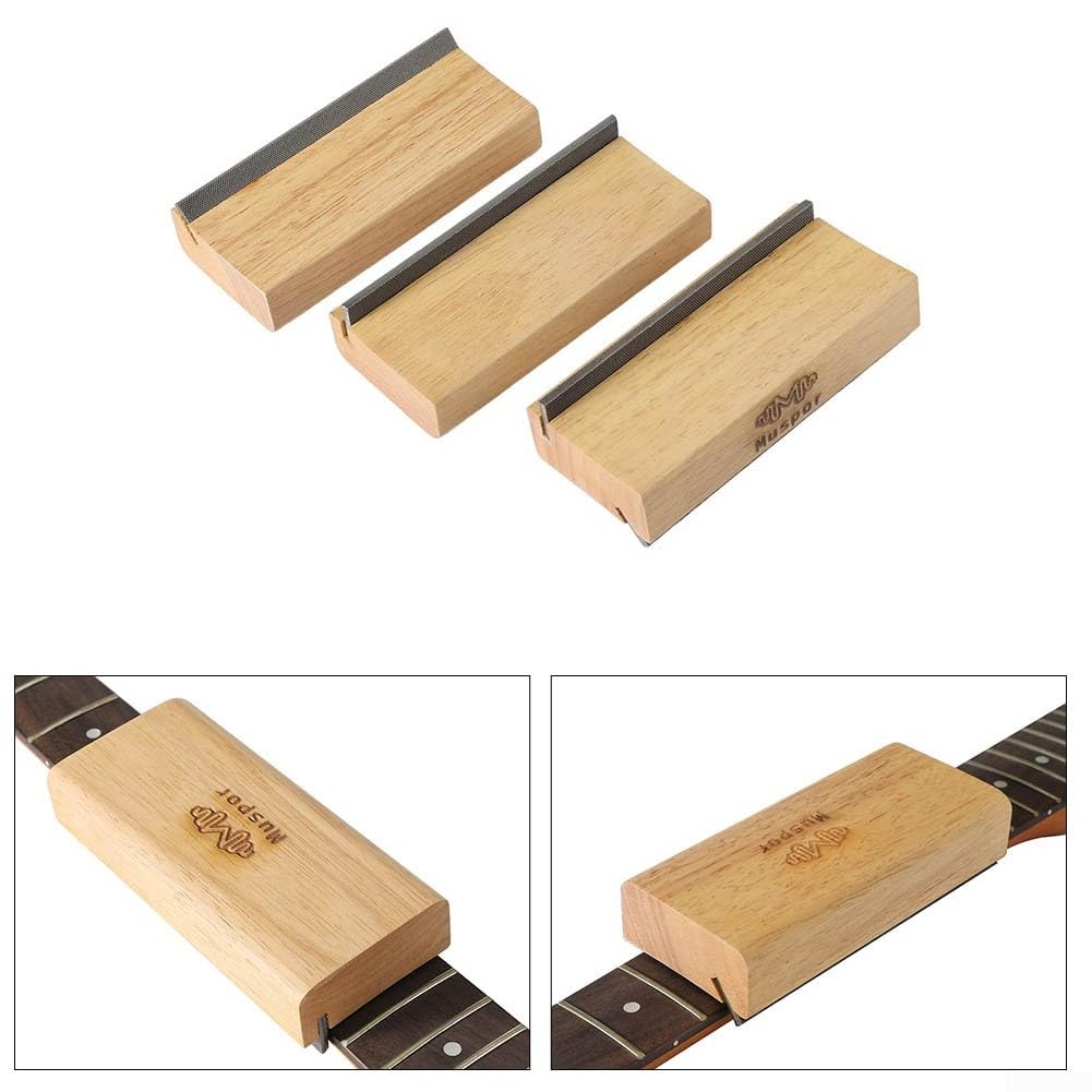 Eawfgtuw Lime biseautée à frettes de guitare en bois, outil luthier 2 en 1 avec angles de 35 et 90 degrés, design de fraisage à double coupe en acier à haute teneur en carbone pour un pansement précis