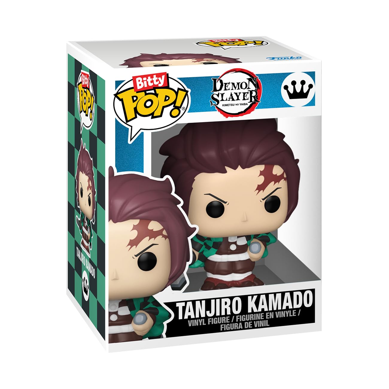 Funko Bitty POP! Demon Slayer- Tanjiro - 4 sztuki - 0,9 cala (2,2 cm) do kolekcjonowania - półka na wyświetlacz z możliwością układania w stos - pomysł na prezent - na torebki imprezowe - nakładka na