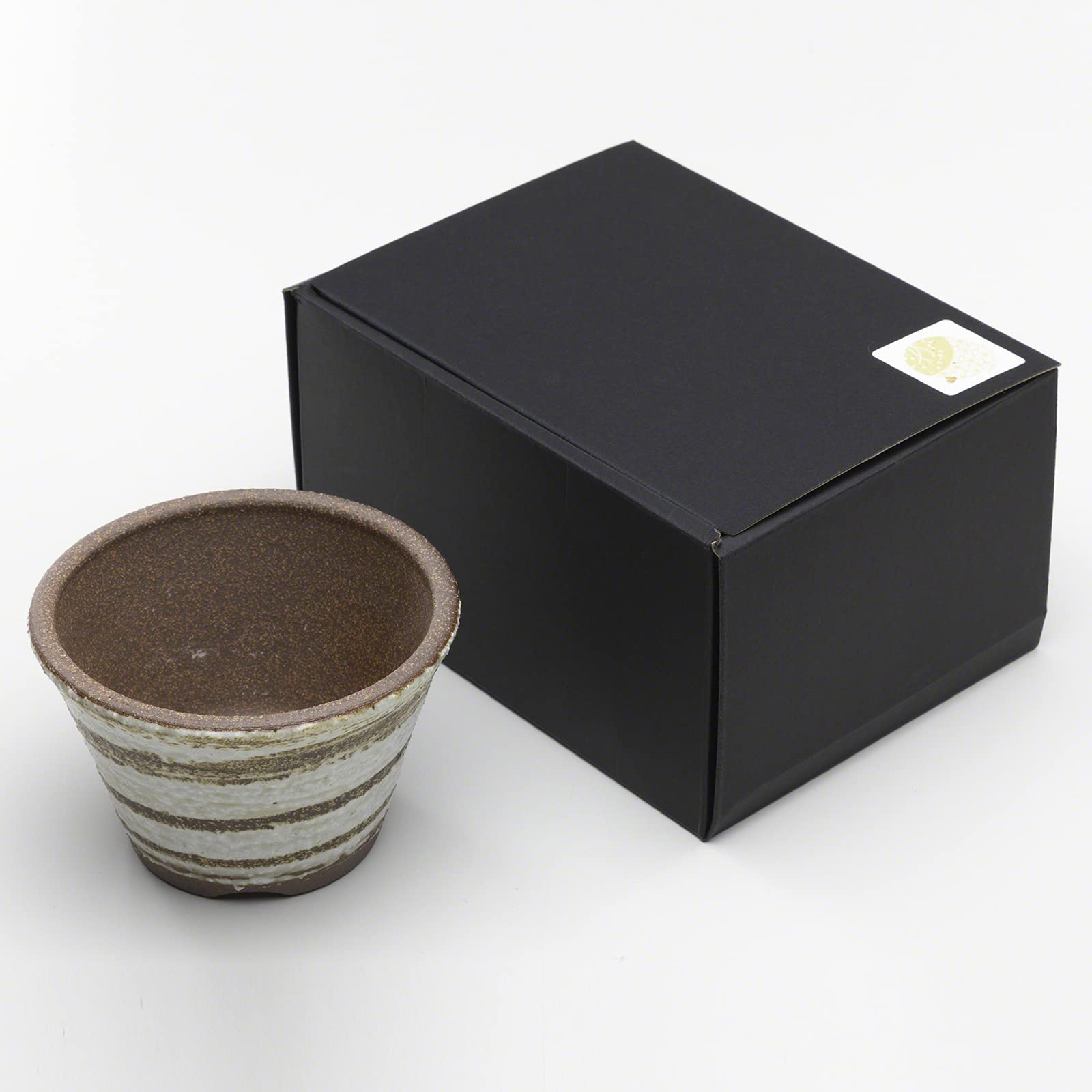 Wazakura Banko Bonsaitopf – Handgefertigt In Japan, Keramik, Blau-weiß, 9x9x6,5 Cm, Mit Drainageloch