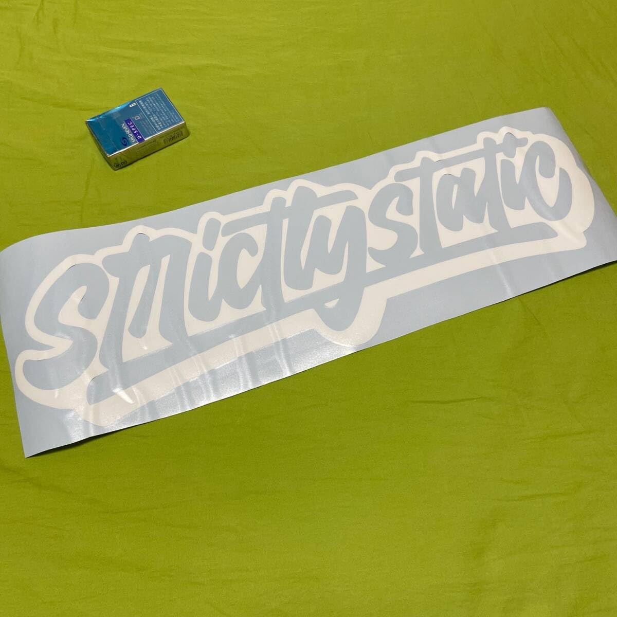 STATIC CLUB バナーステッカー シルバーヘアライン 抜き STATIC CLUB バナーステッカー シルバーヘアライン 抜き
