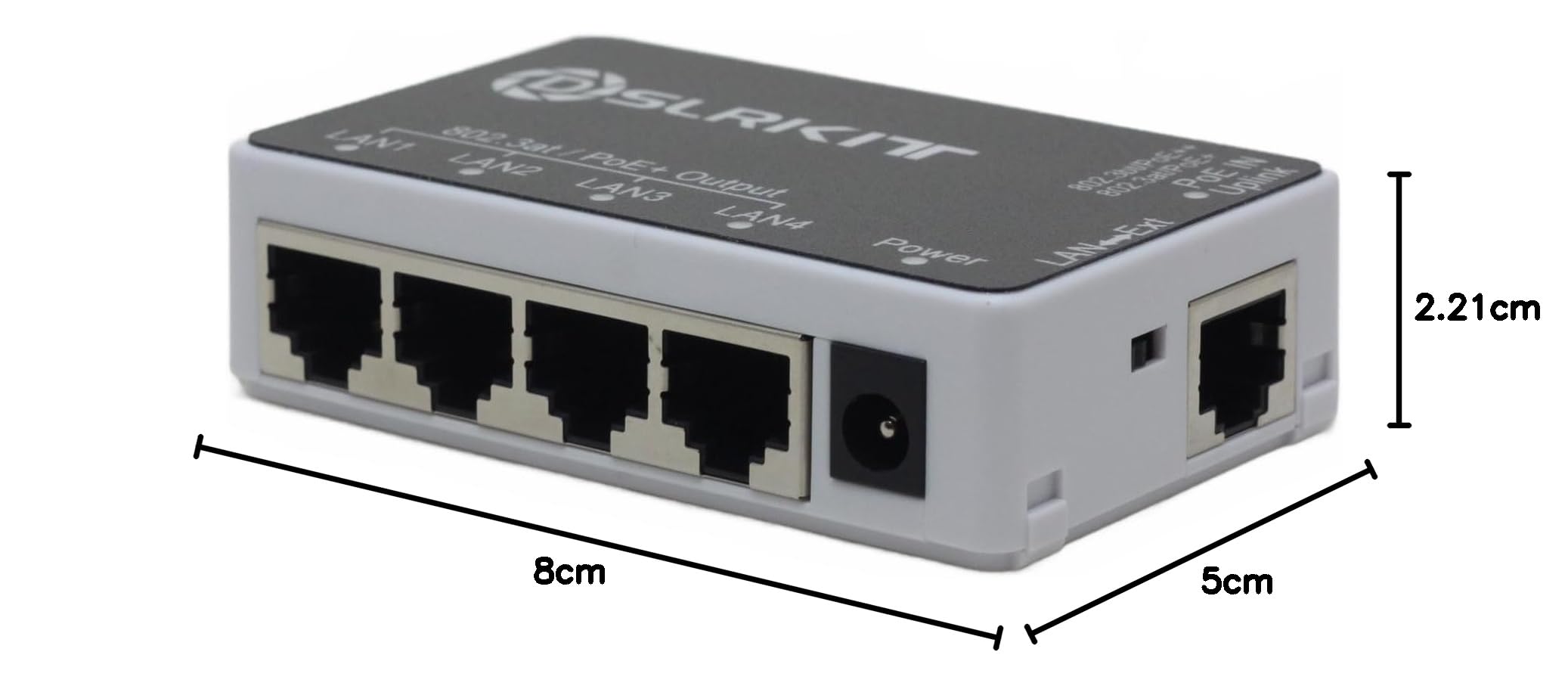 PoE++ 90 W 5-portowy (1 wejście PoE - 4 wyjścia PoE) Gigabit PoE Pass-Through Switch PoE Extender Cascade Repeater 802.3bt