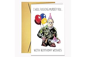 80s Pop Culture Horror Birthday Card