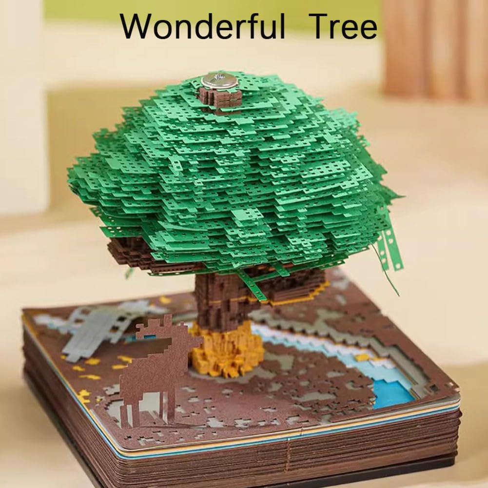 Kalendarz 3D Calendar 2025 Calendar Tabs, Green Tree Paper Engraved Calendar Is Suitable For Ornaments Or Gifts