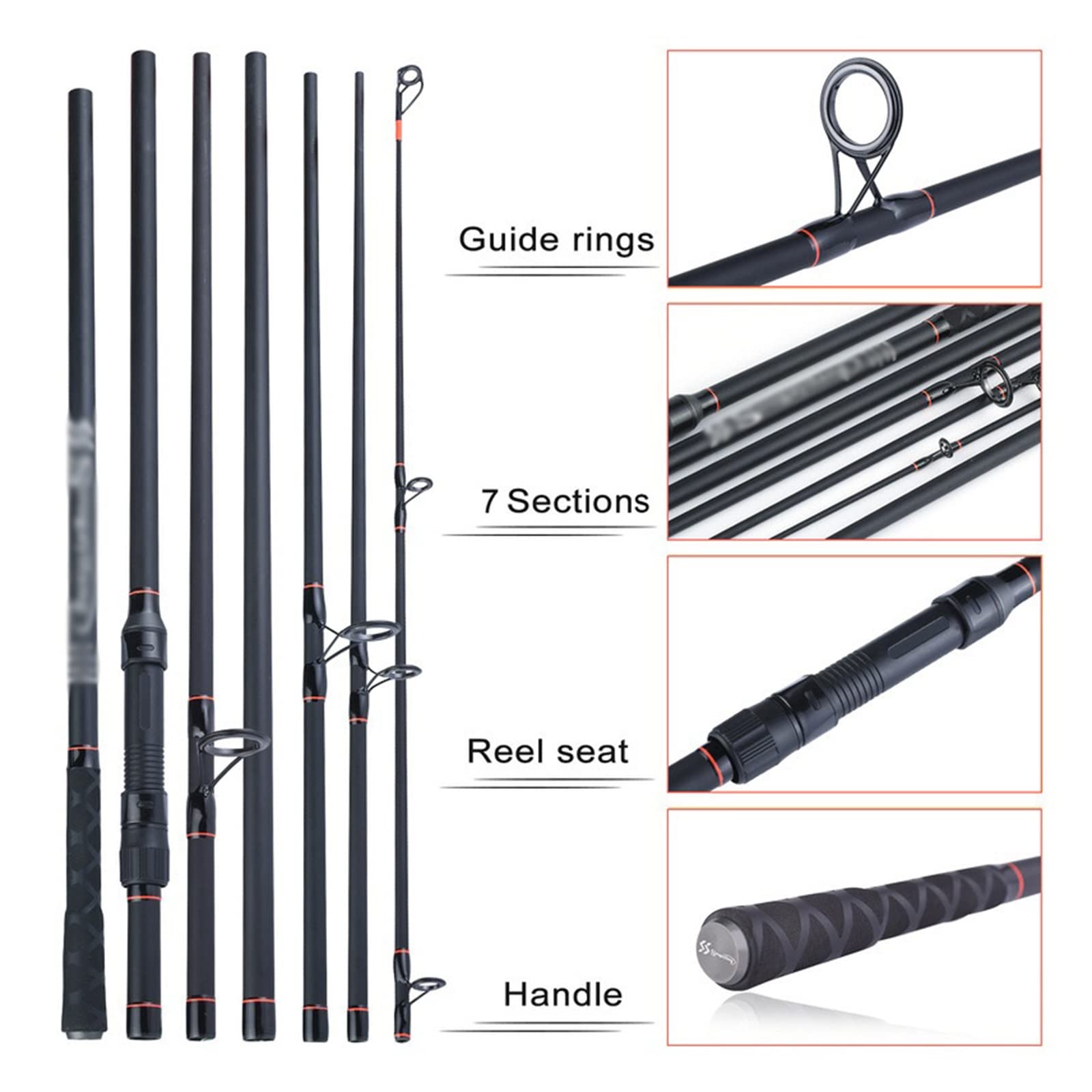 best carp fishing rods – HDNSYNE Fishing Poles Carp Fishing Rod 6-7 Sections Carbon ...