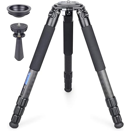 Carbon Fiber Tripod Heavy Duty Bowl Tripod ARTCISE AS90C Camera Tripod Ultra Stable Carbon Tripod Stand with 75mm Bowl and Adapter 10 Layers Carbon Fiber 40mm Leg Tube Max Load 88 Lbs/40kg