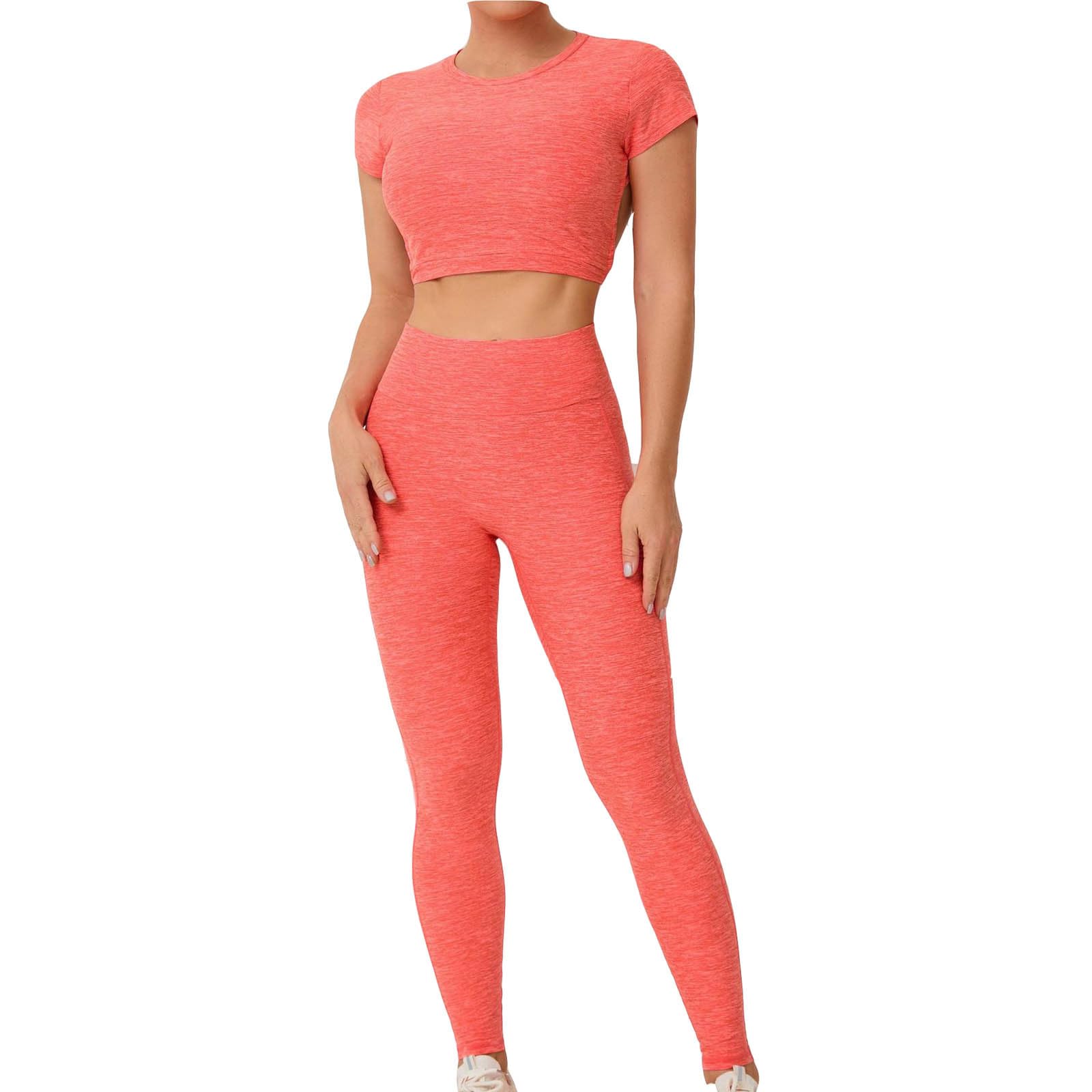 T-Shirts Et Tops De Sport Femme Survetement Gilet Veste Ensembles Sportswear Course a Pied Ensemble Fitness Jogging Mode Vestes Running Leggings Chic Elegant Vetement T Shirt Tee Yoga Vêtements