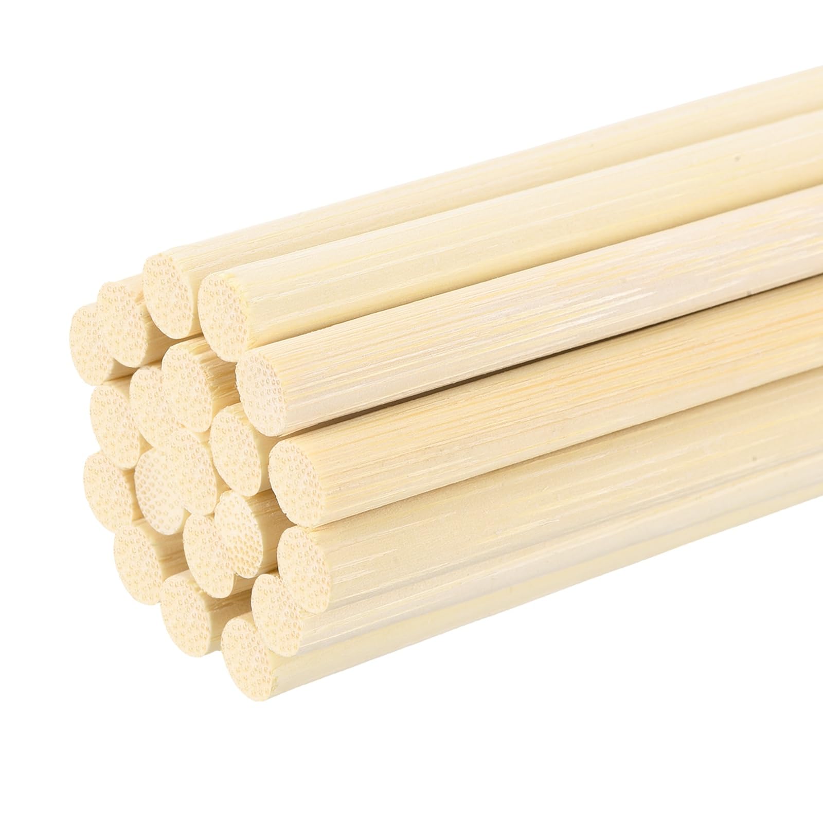 sourcing map Wooden Dowel Rods, 9/32 x 16 Inch Round Dowel Rod Wood Sticks Bamboo Stick for Arts Crafts Photo Booth Props DIY Building Model, 20 Pack