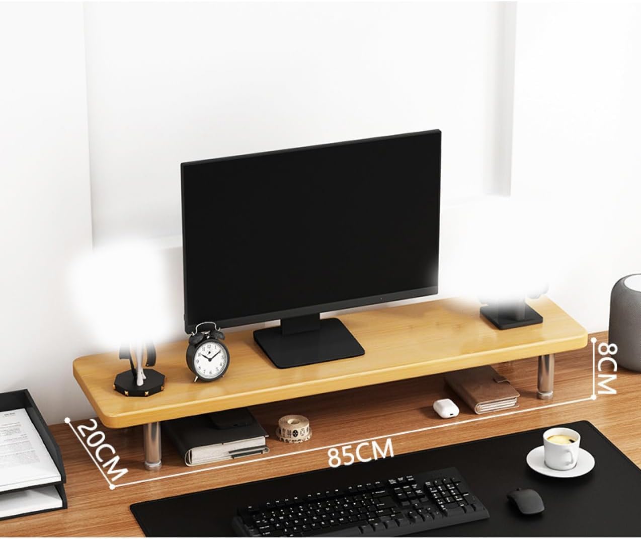 木製ディスプレイ台 Amazon.co.jp: モニタースタンド 木製 モニター台 机上台 天然木