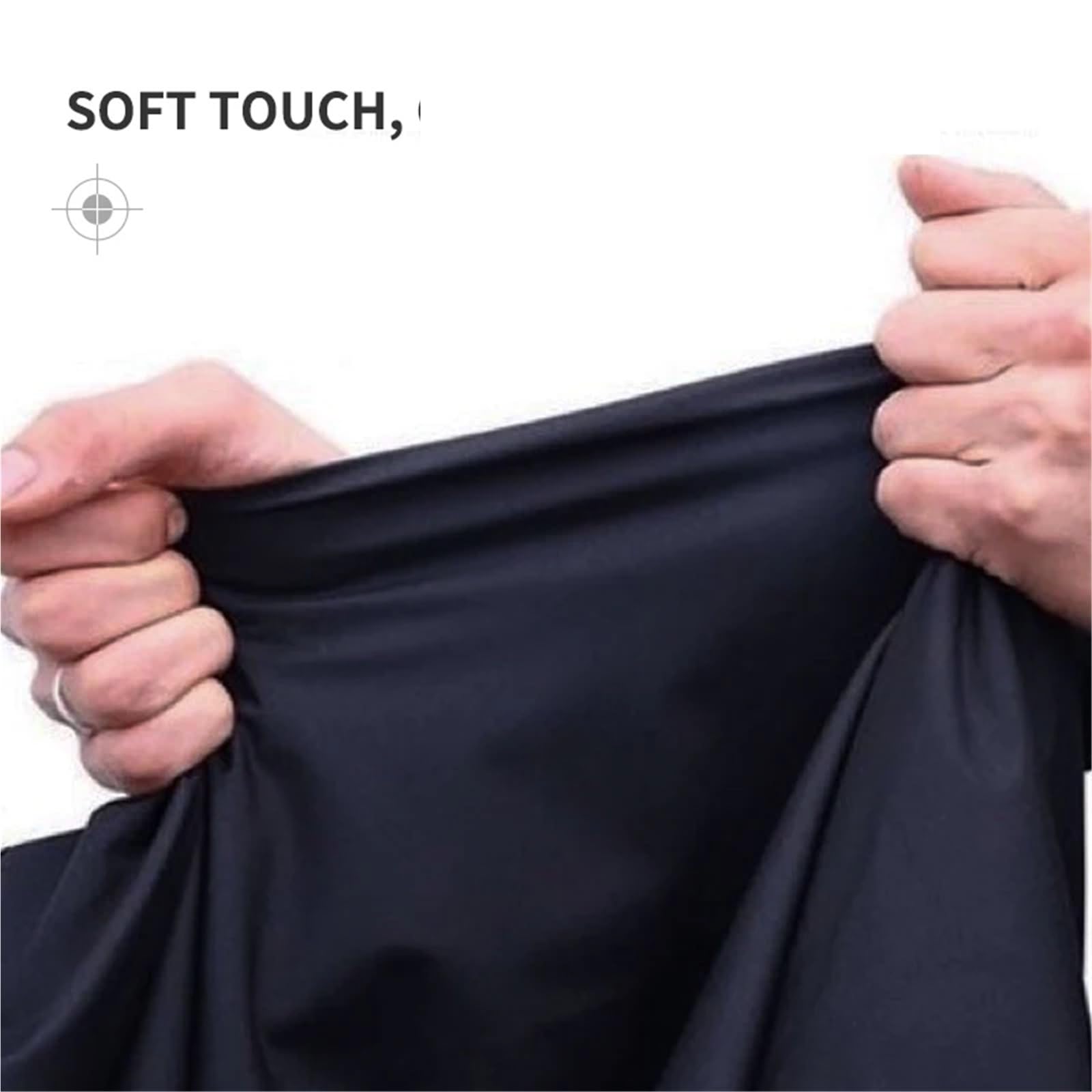 Coprimoto in poliestere | Copertura da esterno M-4XL nera con foro di bloccaggio(3XL)