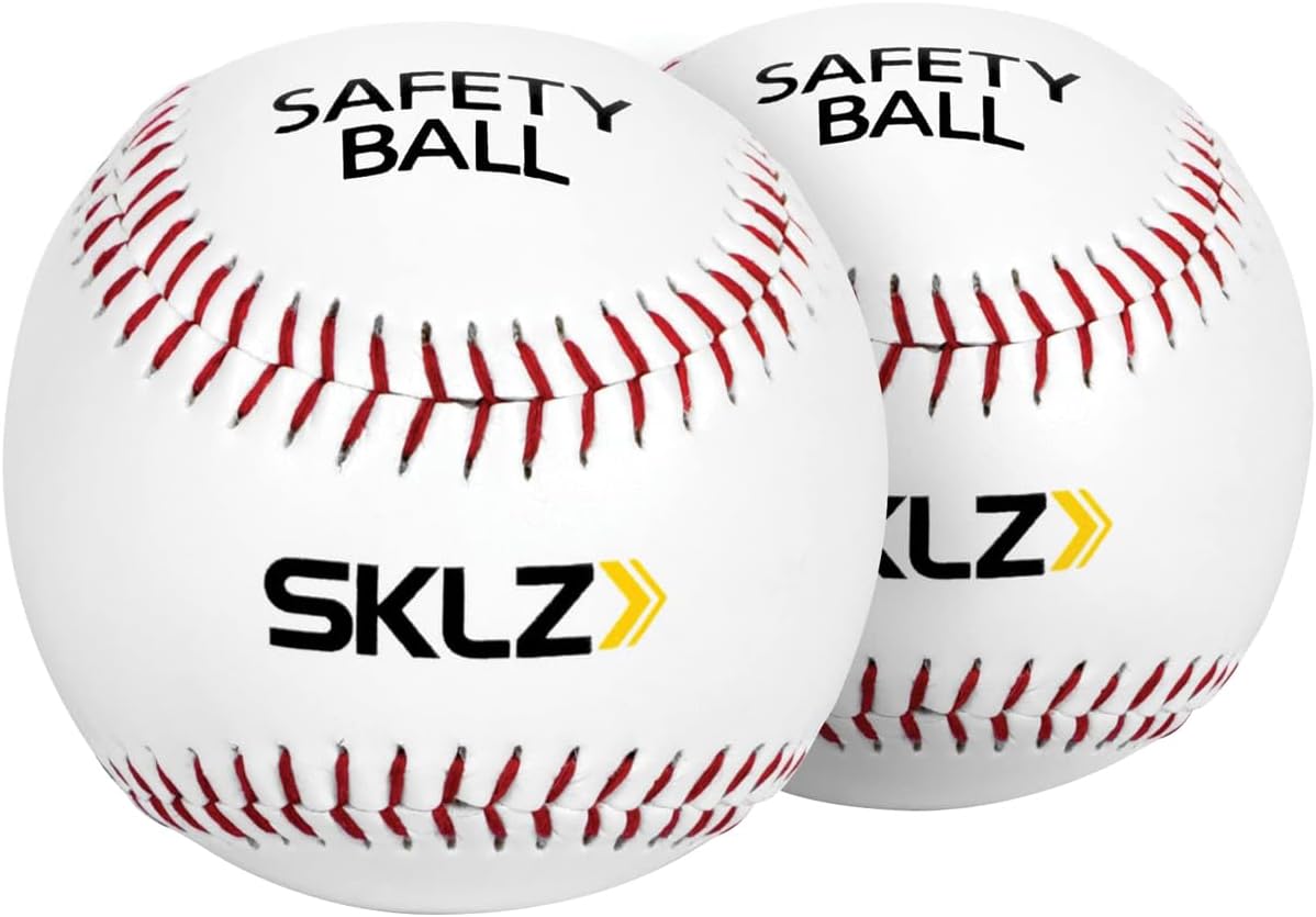 SKLZ Soft Cushioned Safety Baseballs, 2 Pack, White Pearl