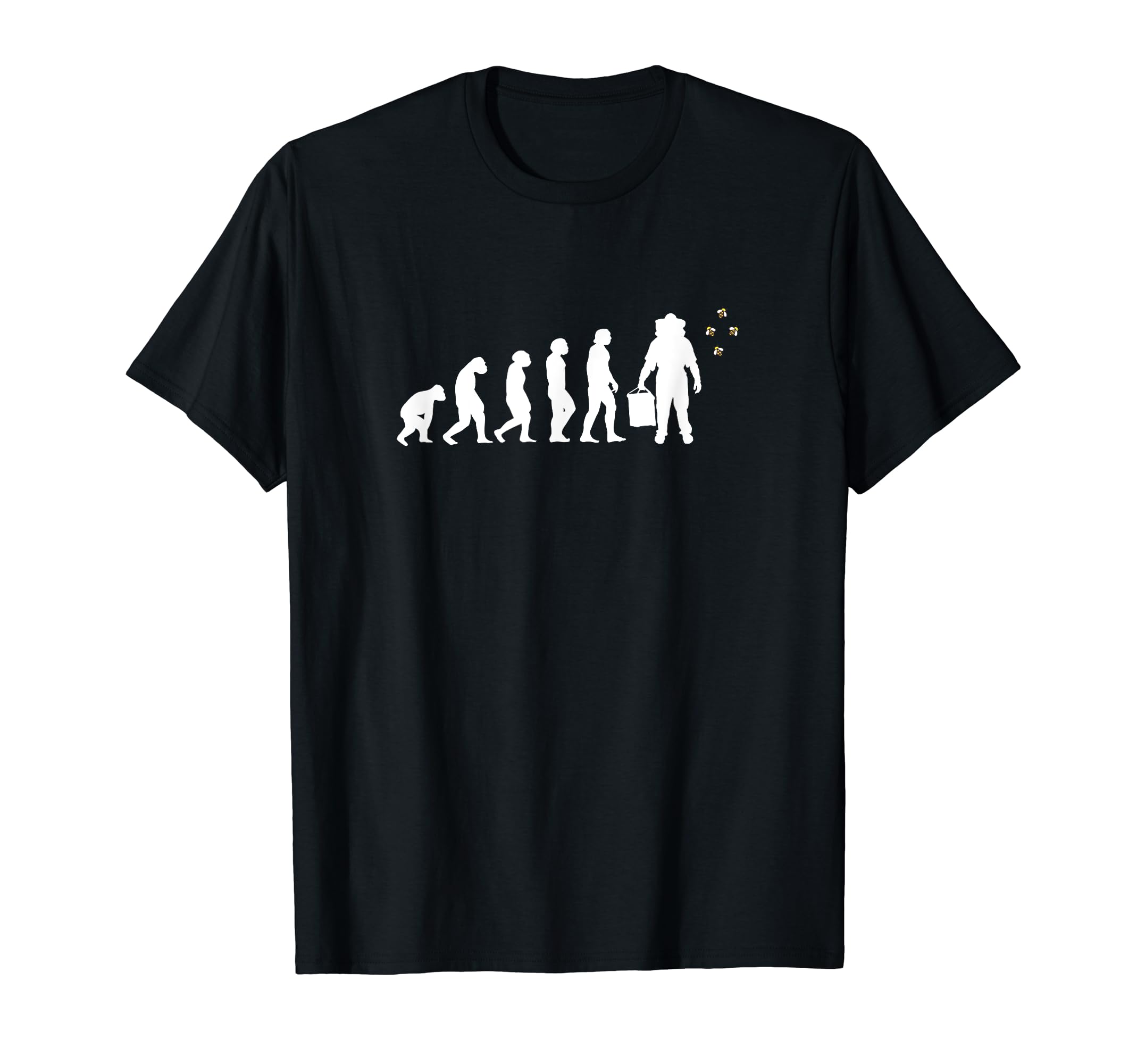 Produktbild von Imker T-Shirt – „Evolution“ Bienen-Motiv, 13 Farben, XS-5XL, Hochwertige Baumwolle (190 G/m²) – Für Bienenfans & Züchter