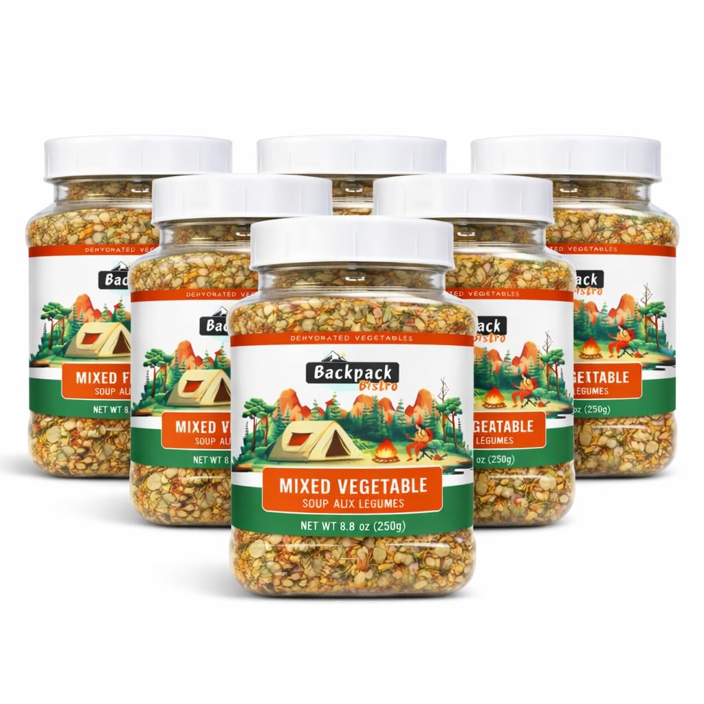 Backpack Bistro | PACK of 6 Dehydrated Finely Chopped Spinach 5.99 oz (170 g) | Emergency Food, Everyday & Camping Cooking | Dried Vegetables for Soup, Omelets, Ramen, Dips, Smoothies | Vegan, Non-Bioengineered | By Pride Of India