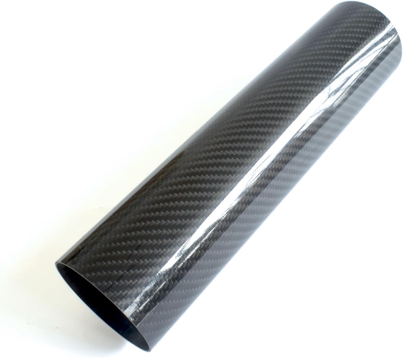 Real Carbon Fiber Hose Straight Carbon Fiber Pipe OD 4",Length 11.8",1.3mm Wall Thickness