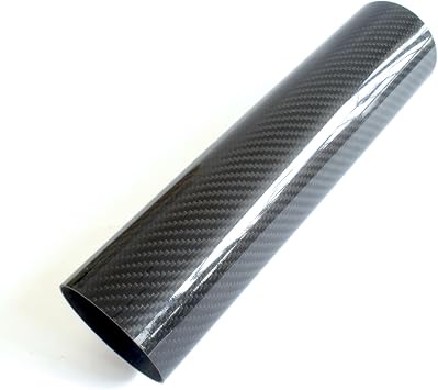 Real Carbon Fiber Hose Straight Carbon Fiber Pipe OD 3",Length 11.8",1.3mm Wall Thickness