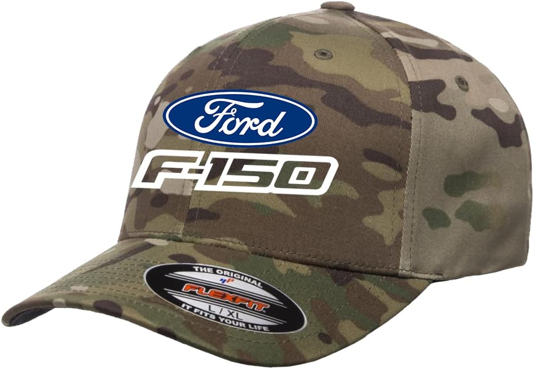 Ford F150 Truck Logo Design FF6277 Athletic Baseball Fitted Hat Cap