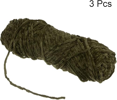 Miniatura 9 de 3 madejas de hilo de felpilla, hilo suave para manta, 3 madejas de 3 x 100 gr3.5 oz (3 x 131 yardas) de terciopelo de poliéster, hilo para tejer de