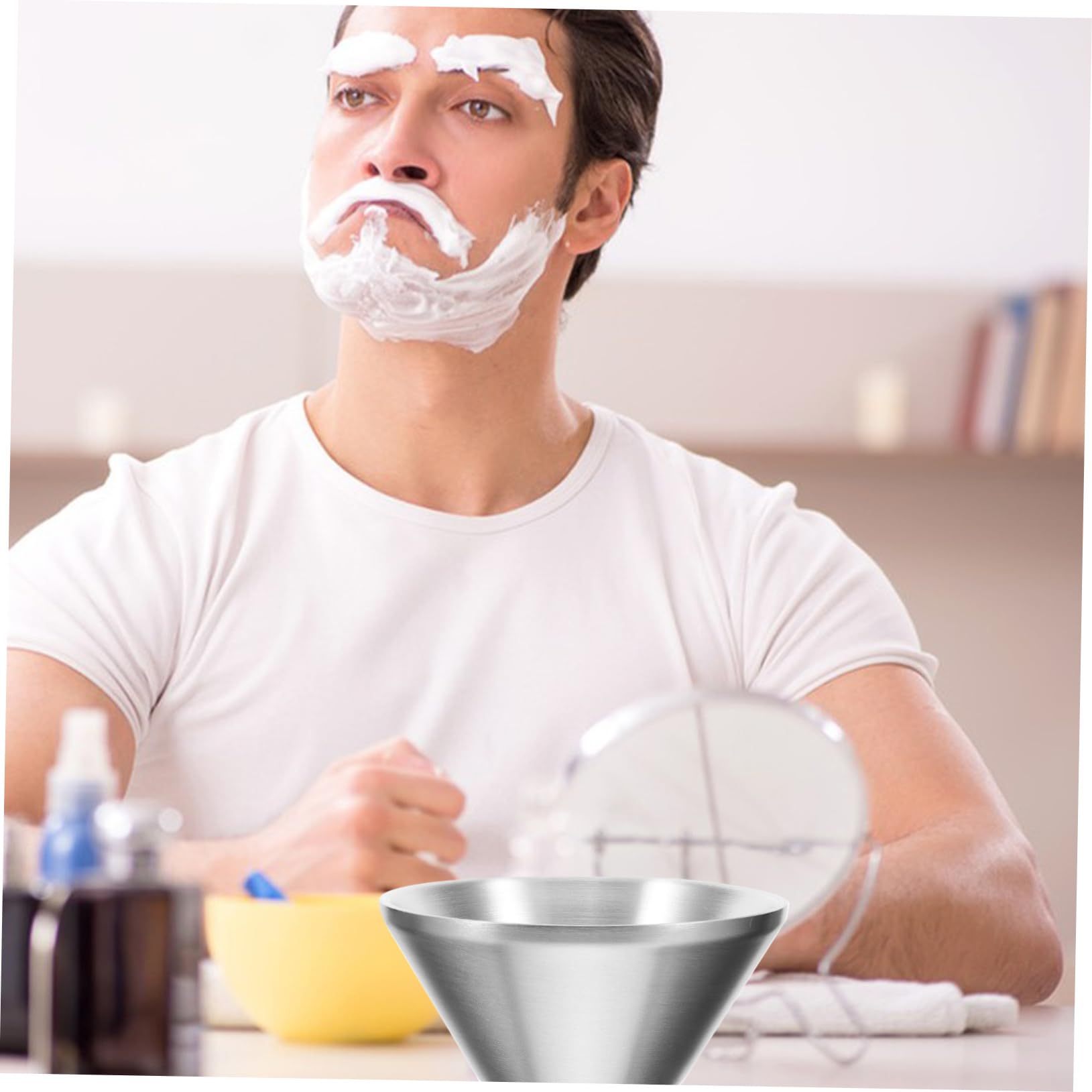 VICASKY 3 ciotole da barba di alta qualità per uomini con design elegante per tutti i giorni, facili da pulire e stabili per i viaggi